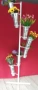 SPIRAL bouquet stand with 7 galvanized METAL VASES, снимка 1