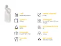 HDPE дозираща бутилка 500 мл с мерителна камера до 60 мл, снимка 2