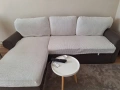Диван дъл.2,10 шир.на седалките 0,75.См.площ1,40 См.ракла,продава се с белите калъвки!, снимка 6