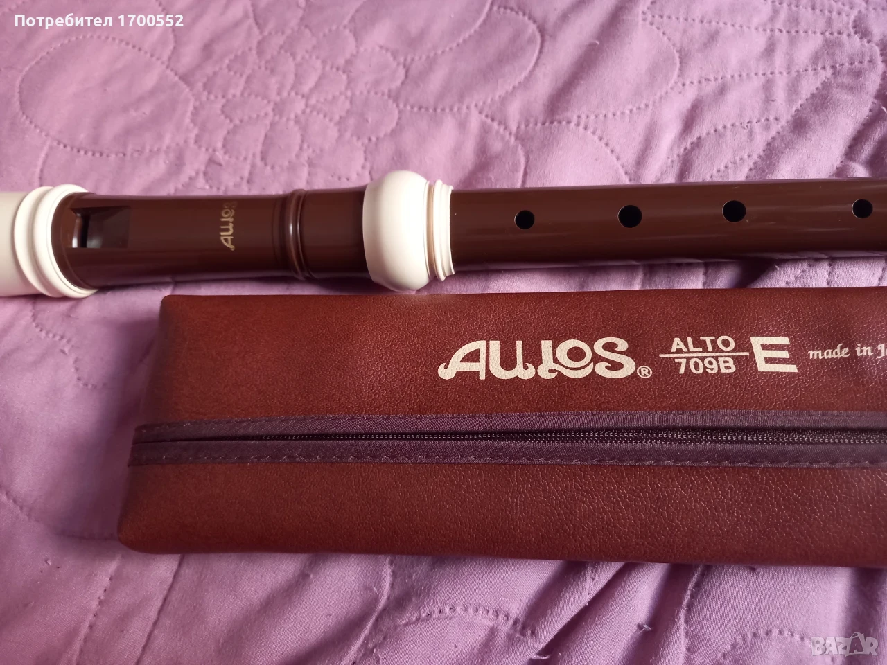 Алто блок флейта Aulos, снимка 1