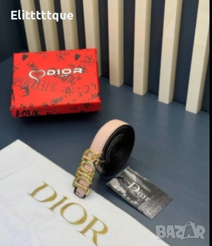 колан от естествена кожа в кутия Christian Dior 2см, снимка 2 - Колани - 54891437
