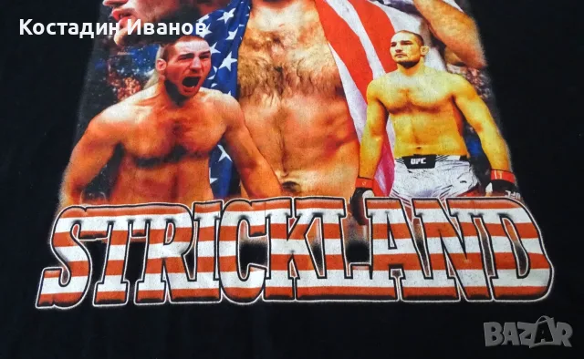 UFC MMA Sean Strickland мъжка тениска М, снимка 4 - Тениски - 55323214