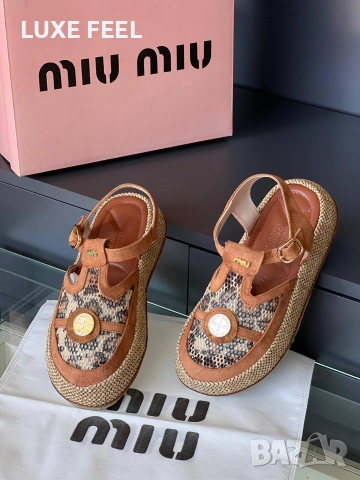 MIU MIU ⚜️Дамски Сандали , снимка 2 - Сандали - 54357617
