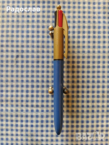 стара френска 4-цветна химикалка BIC, снимка 3 - Ученически пособия, канцеларски материали - 54463940