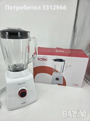 блендер Solac ProMixter 1300W, модел BV5729 стъклена кана 1.5литра, снимка 2 - Блендери - 54481356