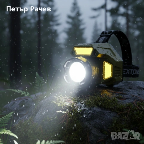 FL113 - Акумулаторен LED челник HX-917S със сензор за движение, Type-C зареждане и батерия 18650