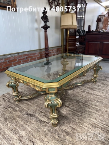 Елегантна холна маса в стил Louis XV / Rococo revival 
, снимка 4 - Маси - 55282029