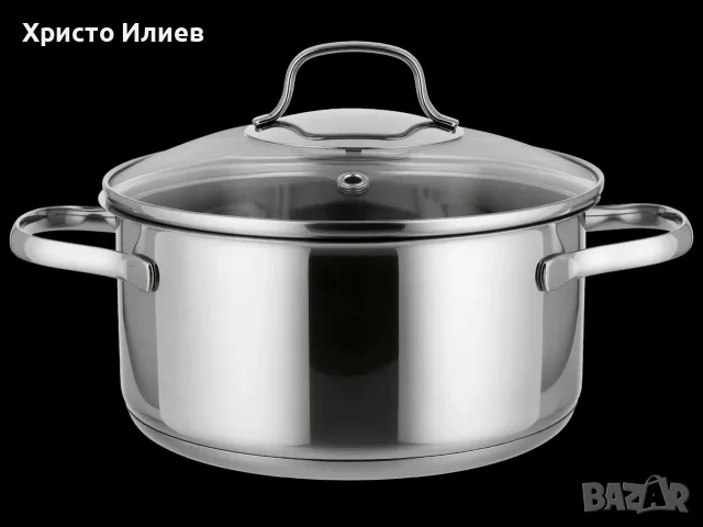 Тенджера с капак от неръждаема стомана 16см