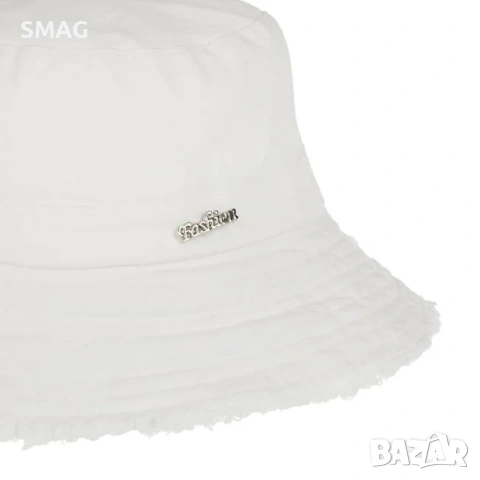 Дамска шапка bucket бяла с изтрити ръбове 27 см_1250639, снимка 2 - Шапки - 54883584
