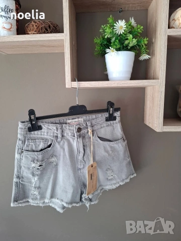 дамски къси дънки zara