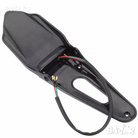 Заден калник за мотор с LED стоп 12V – Ендуро/Мотокрос опашка, ABS, черен, 33x11 см 10135, снимка 6 - Друга електроника - 54658782