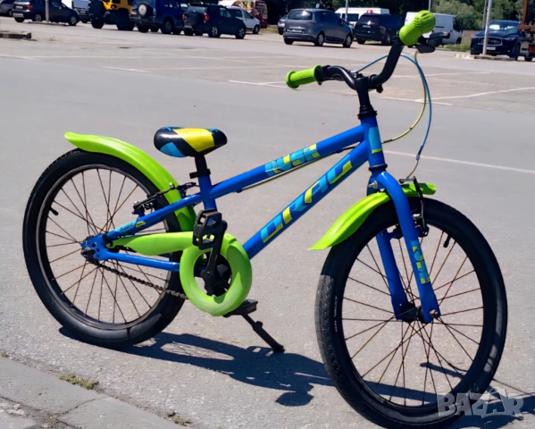 Продавам Детски велосипед DRAG Rush 20" – Синьо и Неоново Зелено (Отлично състояние), снимка 4 - Велосипеди - 54920000