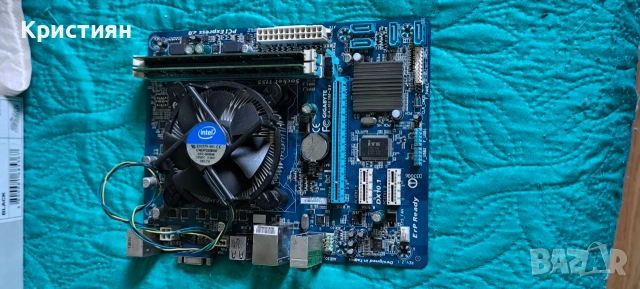 Дънна платка Gigabyte GA-H61M-S1 + Процесор Intel i5-2400 3.10GHz + 16GB DDR3 RAM, снимка 7 - Дънни платки - 54902023