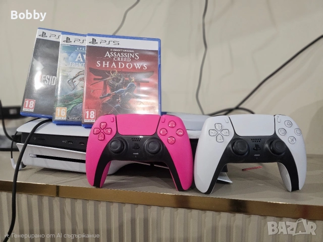 Като НОВ! Playstation 5 PS5 + 2 Джойстика DualSense, 3 игри и ГАРАНЦИЯ 16 месеца 