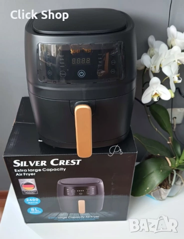 Комплект 2 бр. Еър Фрайър Silver Crest 8 л – ПРОМО 1+1, снимка 3 - Фритюрници - 54858575