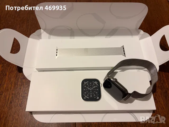 Продавам Apple Wartch Series 11 46mm Natural Titanium Milanese Loop