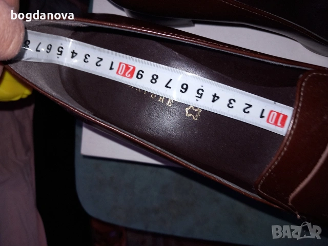 Next елегантни затворени обувки с нисък удобен ток от кожа, снимка 9 - Дамски елегантни обувки - 53986454