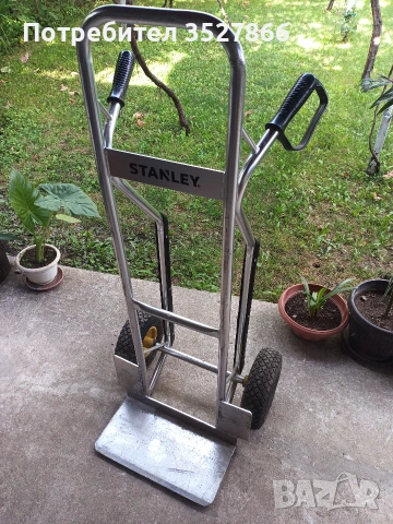Количка за транспортиране Stanley, 200 кг, 49 x 117 x 51.5 см, Гумени колела