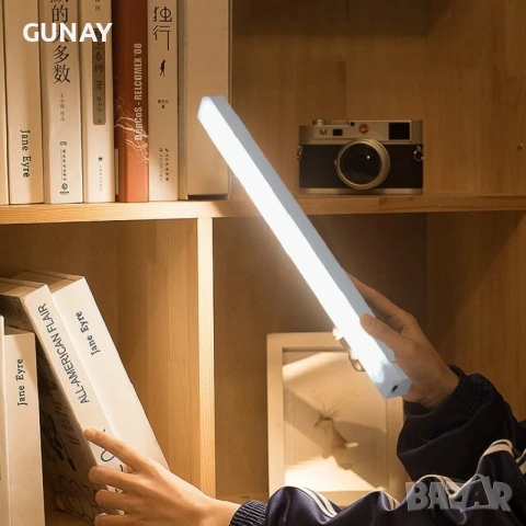 Безжична LED Лампа със Сензор за Движение, USB Батерия, 20см Магнитна за Кухня и Шкаф, снимка 4 - Лед осветление - 55064111