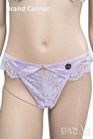 Комплект дамско бельо Hunkemöller Noir – сутиен 80C и бикини L, светлолилава дантела, снимка 6 - Бельо - 54518792