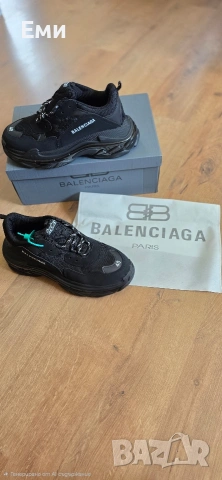 Balenciaga Triple S Black унисекс от 36 до 44 номер , снимка 12 - Маратонки - 55253155