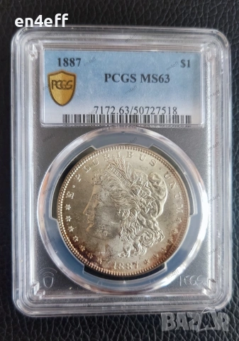 1 долар(dollar ) 1887 PCGS MS 63