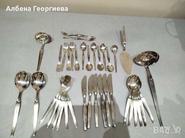 Сребърни прибори  EDEL SOLINGEN ROSTFREI - 120 микрона , снимка 10 - Прибори за хранене, готвене и сервиране - 54718859