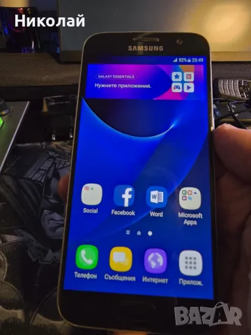 Продавам Samsung galaxy S7 black Перфектен 