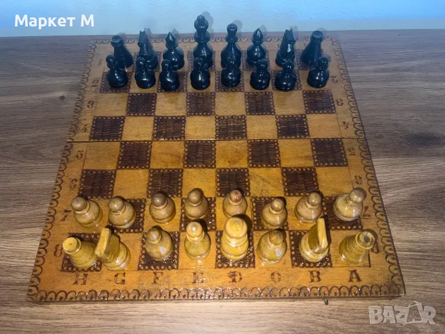 Шах с дървени фигури, снимка 3 - Други спортове - 55373329