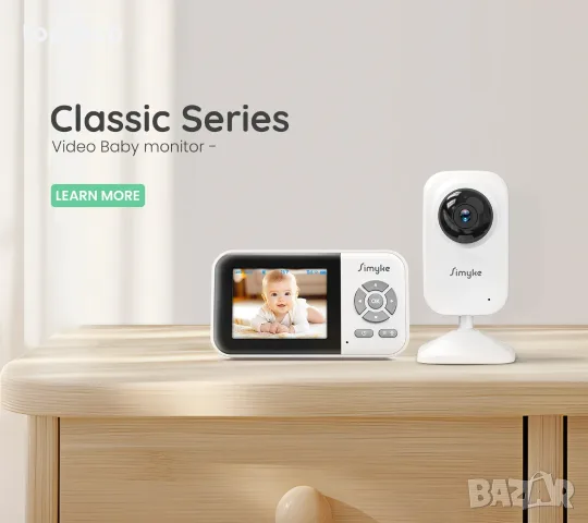 Чисто нов смарт бебефон Simyke BMS28-1 (1080P, 2.8" екран + App, Хардуерен бутон за поверителност, снимка 10 - Бебефони - 55388202