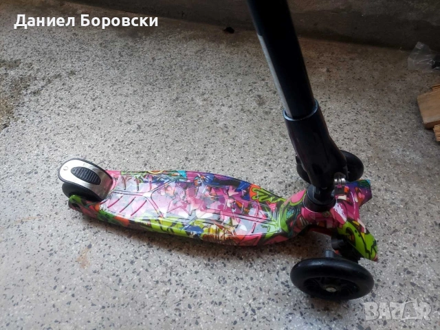 Сгъваема алуминиева тротинетка, многоцветна, снимка 5 - Други спортове - 54691478