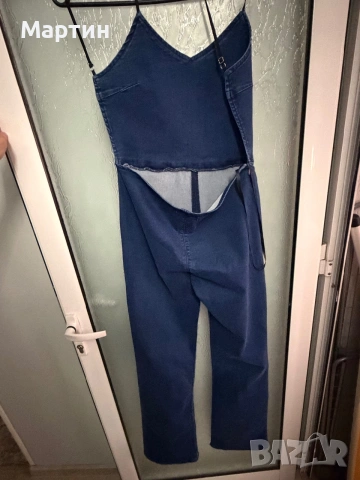 New Bershka women dark blue jean suit , снимка 2 - Гащеризони - 55079153