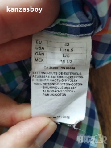 PAUL & SHARK - страхотна мъжка риза КАТО НОВА 42/Л , снимка 8 - Ризи - 54196184