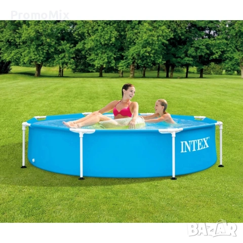 Сглобяем басейн Intex Metal Frame 28205NP 1828л 244см Голям басейн