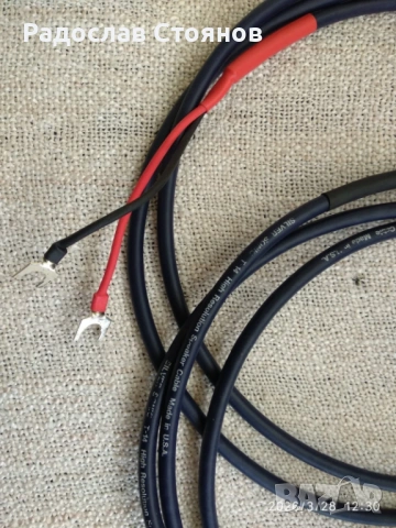 Кабел за тонколони DH Labs Silver Sonic T-14, 2m Pair with Spades, снимка 3 - Тонколони - 54117738