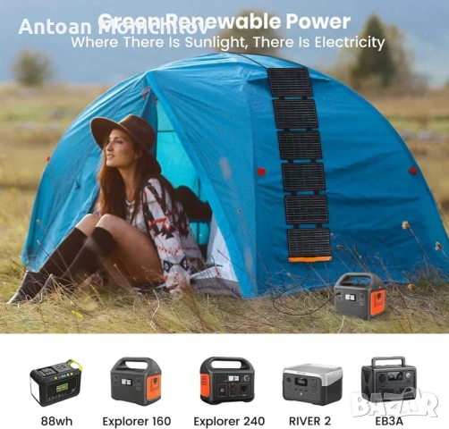 Соларен панел FlexSolar 60W сгъваем USB-C IP67, снимка 6 - Друга електроника - 54827769