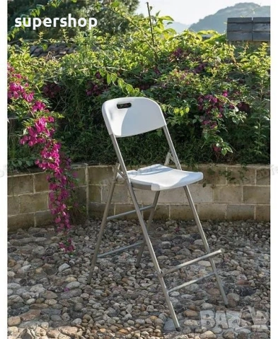 Сгъваем Бар Стол, Елегантен Висок Коктейлен Стол за Празненства , снимка 7 - Маси - 54181363