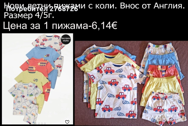 Нови пижами, внос от Англия за момИчета и момчета, снимка 4 - Детски пижами - 51530958