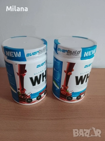 2 х Протеин Everbuild Ultra Premium Whey Build (Шоколад / Шоколад и Лешник) – Чисто Нови, Запечатани, снимка 3 - Други стоки за дома - 55050421