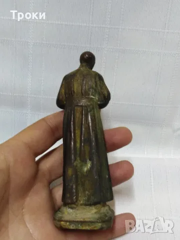 БРОНЗОВА РЕЛИГИОЗНА ФИГУРА, снимка 3 - Антикварни и старинни предмети - 55530357