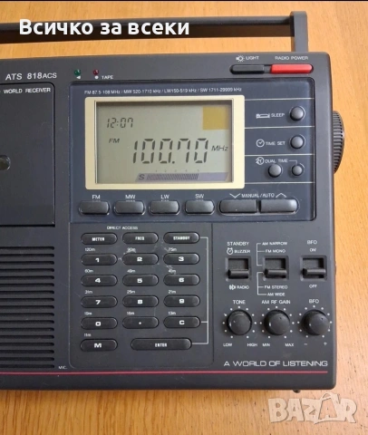 Sangean ATS-818ACS късовълново многообхватно радио с касета, снимка 4 - Радиокасетофони, транзистори - 54401169