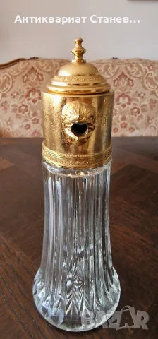 🍷👑 АРИСТОКРАТИЧНА СТАРА КАНА ЗА КЛАРЕТ С ФИГУРАЛЕН ЧУЧУР И ЗЛАТИСТ ОБКОВ 👑🍷, снимка 8 - Сервизи - 55337899