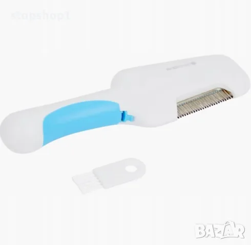 Електрически гребен против въшки Silvergear, син, с включена четка за почистване, безболезнена рабо, снимка 3 - Други - 55693464