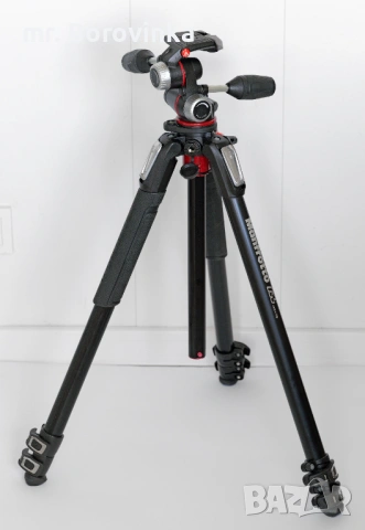 Статив Manfrotto MT055XPPO3 с глава MHXPro-3W и чанта MBAG80N, снимка 2 - Чанти, стативи, аксесоари - 54581998