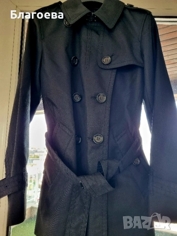 Черен шлифер тренчкот COACH Women,s Modern Trench Coat, снимка 7 - Шлифери - 53986705