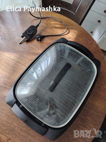 Скара Tefal - CB6A0830, 2000W, незалепващо, плоска/оребрена, черна