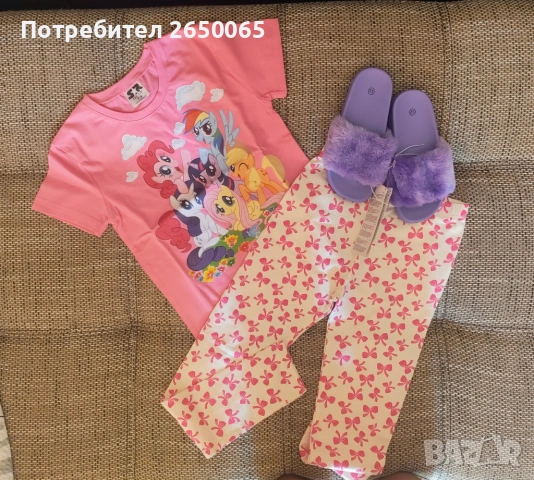 Нов детски комплект 3 части-блузка с клинче 128см.и чехлички 32номер!, снимка 4 - Детски комплекти - 54828662