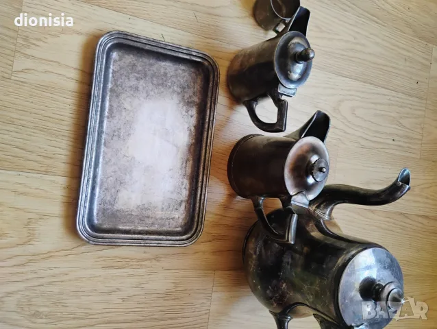 Антикварен посребрен комплект