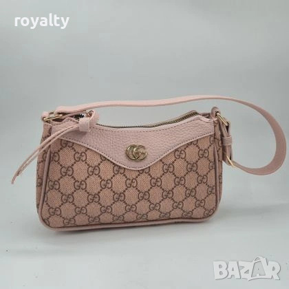 Gucci Нова Розова Кожена Дамска Чанта Гучи 