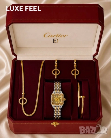 Cartier ⚜️Дамски Часовник + Бижута , снимка 11 - Дамски - 55248845